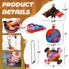 TOANWOD 48 PCS Halloween Party Favors Mini Fidget Pop Keychain: Halloween Toys Bulk Cheap - Trick or Treat Toys Non Candy - Goody Bag Stuffers for Kids Classroom School Prizes (24Keychains + 24Cards) view 3