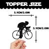 18pcs Black Glitter Bicycle Bike Dessert Cupcake Topper Biking Mountain Sport Theme Decor Supplies Baby Shower Boys Girls Man Family Party Decorations view 2