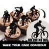 18pcs Black Glitter Bicycle Bike Dessert Cupcake Topper Biking Mountain Sport Theme Decor Supplies Baby Shower Boys Girls Man Family Party Decorations view 3