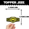 18pcs Gold Glitter Championship Ring Dessert Cupcake Topper Wrestling Belt Fitness Sports Theme Decor Supplies Men Boys Happy Birthday Anniversary Party Decorations view 2