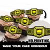 18pcs Gold Glitter Championship Ring Dessert Cupcake Topper Wrestling Belt Fitness Sports Theme Decor Supplies Men Boys Happy Birthday Anniversary Party Decorations view 3