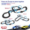 AGM MASTECH Slot Car Race Track Set, High Speed Series Tram Dual Track Set with 4 Licensed Racing Slot Cars, 2 Hand Controls, Track Parts and Lap Counter, 8.4M Long Track, Color Box view 2