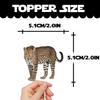 18pcs Gold Glitter Cheetah Dessert Cupcake Topper for Animal Leopard Theme Decor Supplies Baby Shower Boys Girls Happy Birthday Party Decoration view 2