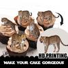 18pcs Gold Glitter Cheetah Dessert Cupcake Topper for Animal Leopard Theme Decor Supplies Baby Shower Boys Girls Happy Birthday Party Decoration view 3