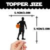 18pcs Black Glitter Silhouette Dessert Cupcake Topper Basketball Player Scene Theme Decor Supplies Men Boys Happy Birthday Sports Stars Party Decorations view 2