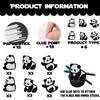 18pcs Dessert Cupcake Topper Animal Panda Theme Decor Supplies Baby Shower Boys Girls Happy Birthday Party Decorations Black White Glitter view 4
