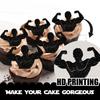 18pcs Black Glitter Muscle Men Dessert Cupcake Topper Gym Fitness Weight Lifting Sports Theme Decor Supplies Men Boys Happy Birthday Anniversary Party Decorations view 3