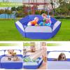 Foldable Ball Pit for Toddlers, Large Pop Up Ball Pits Kids Play Tent Crawl Playpen Ball Pool Playhouse Playpen with Storage Bag, for Boys Girls Dogs Cats Ferrets Indoor Outdoor, Blue view 3