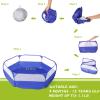 Foldable Ball Pit for Toddlers, Large Pop Up Ball Pits Kids Play Tent Crawl Playpen Ball Pool Playhouse Playpen with Storage Bag, for Boys Girls Dogs Cats Ferrets Indoor Outdoor, Blue view 4