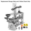 Replacement Parts for Fisher-Price Little People Figure Playset HCF61 - Inspired by Barbie Dreamhouse - Includes an Orange Table and 2 Yellow Chairs view 3