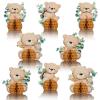 Hiboom 8 Pcs Bear Baby Shower Honeycomb Centerpieces Bear Baby Shower Party Supplies Bear Baby Shower Decorations Party Centerpieces Paper Fan Table Topper Honeycomb for Birthday Wedding Party view 1