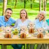 Hiboom 8 Pcs Bear Baby Shower Honeycomb Centerpieces Bear Baby Shower Party Supplies Bear Baby Shower Decorations Party Centerpieces Paper Fan Table Topper Honeycomb for Birthday Wedding Party view 2