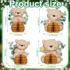 Hiboom 8 Pcs Bear Baby Shower Honeycomb Centerpieces Bear Baby Shower Party Supplies Bear Baby Shower Decorations Party Centerpieces Paper Fan Table Topper Honeycomb for Birthday Wedding Party view 3