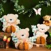 Hiboom 8 Pcs Bear Baby Shower Honeycomb Centerpieces Bear Baby Shower Party Supplies Bear Baby Shower Decorations Party Centerpieces Paper Fan Table Topper Honeycomb for Birthday Wedding Party view 4