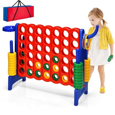 AKUSTIK Giant Connect Game Outdoor, 4 in a Row Jumbo 4 to Score Connect Game for Kids Adults Family Party Yard Lawn, Large Connect Game with Quick Release Slider 42 Jumbo Rings