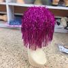 LUOZZY 5pcs Party Wigs Foil Tinsel Wigs Fancy Dress Shiny Metallic Short Wigs Colorful Headdress for 2024 New Year Carnival Costume Party Supplies view 4