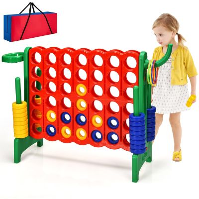 AKUSTIK Giant Connect Game Outdoor, 4 in a Row Jumbo 4 to Score Connect Game for Kids Adults Family Party Yard Lawn, Large Connect Game with Quick Release Slider 42 Jumbo Rings