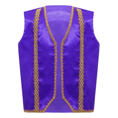 FEESHOW Kids Medieval Steampunk Tailcoat Boys Girls Sleeveless Vest Gothic Jackets Waistcoat Performance Cosplay Costume Purple 6 Years