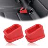 2Pcs Safety Belt Buckle Holder Booster Auto Safety Belt Guard Easy Access to The Buckles of Rear Seats Car Accessories - Friendly to Kids, and Passengers with Special Needs (red) view 1