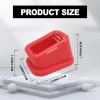 2Pcs Safety Belt Buckle Holder Booster Auto Safety Belt Guard Easy Access to The Buckles of Rear Seats Car Accessories - Friendly to Kids, and Passengers with Special Needs (red) view 2