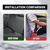 2Pcs Safety Belt Buckle Holder Booster Auto Safety Belt Guard Easy Access to The Buckles of Rear Seats Car Accessories - Friendly to Kids, and Passengers with Special Needs (red) view 3