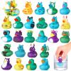 24 Pack Color Changing No Hole Rubber Ducks, Color Change Baby Bath Toys Without Holes for Toddlers Kids Ages 4-8, Floating Toys Gift for Bath, Valentines Day Gifts for Kids Classroom Party Favors view 1