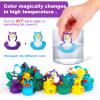 24 Pack Color Changing No Hole Rubber Ducks, Color Change Baby Bath Toys Without Holes for Toddlers Kids Ages 4-8, Floating Toys Gift for Bath, Valentines Day Gifts for Kids Classroom Party Favors view 3