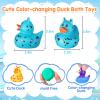 24 Pack Color Changing No Hole Rubber Ducks, Color Change Baby Bath Toys Without Holes for Toddlers Kids Ages 4-8, Floating Toys Gift for Bath, Valentines Day Gifts for Kids Classroom Party Favors view 4