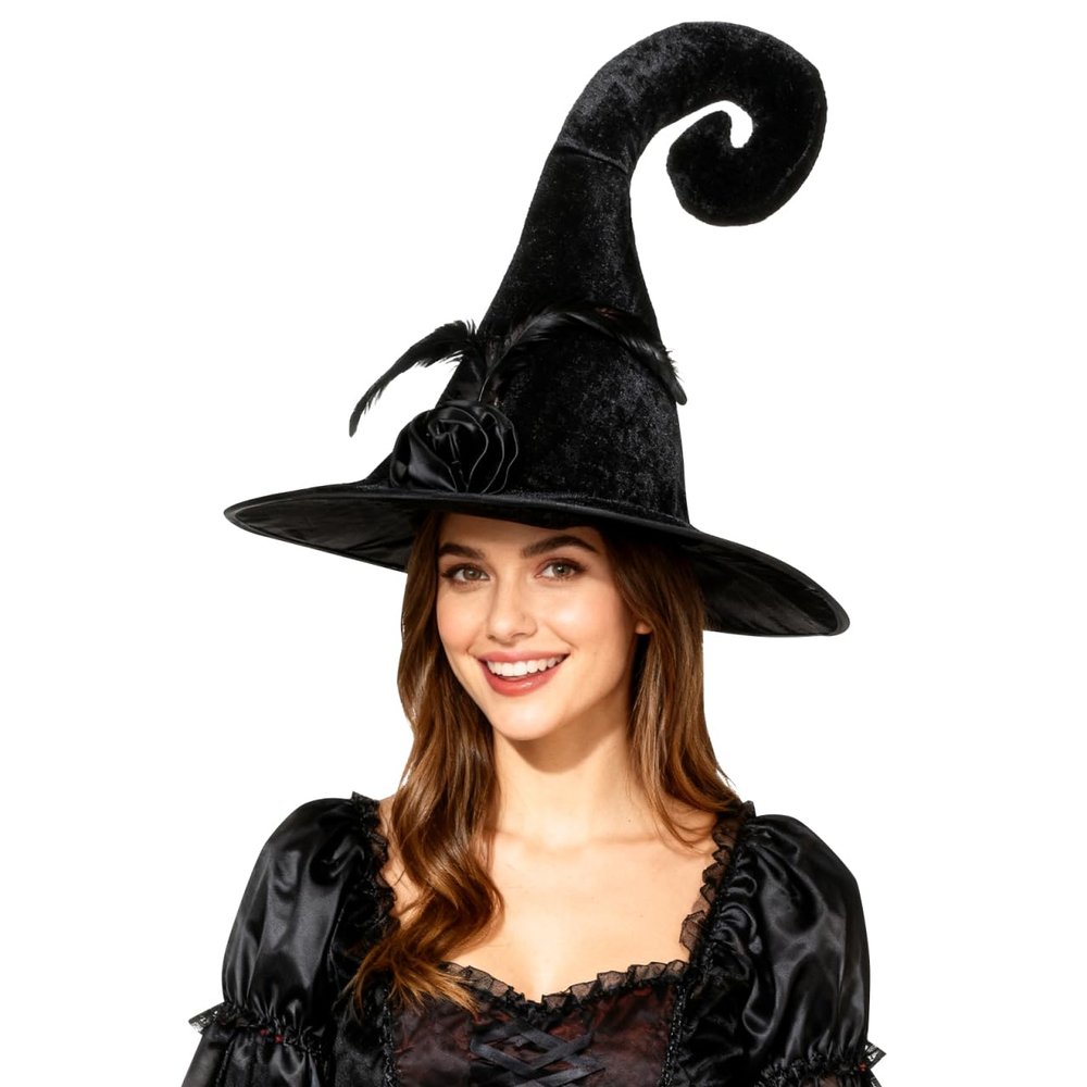 BESPORTBLE Halloween Witch Hat, Witch Hat for Women Headdress Halloween Party Carnival Christmas Cosplay