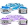 Dr.meter Anti Lost Wrist Link, 2 Pack Toddler Safety Leash with Key Lock, Reflective Child Walking Harness - Dual 8.2ft Length Blue & Purple Kids Leash for Store Mall Airport Theme Park Trip view 1