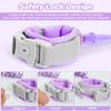Dr.meter Anti Lost Wrist Link, 2 Pack Toddler Safety Leash with Key Lock, Reflective Child Walking Harness - Dual 8.2ft Length Blue & Purple Kids Leash for Store Mall Airport Theme Park Trip view 3