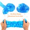 MKAKJWAW 7OZ Blue Clear Slime Jelly Cube Crystal Putty Non-Sticky Premade Stress Relief Toys Holiday Birthday Gifts Party Favor for Girls Boys view 4