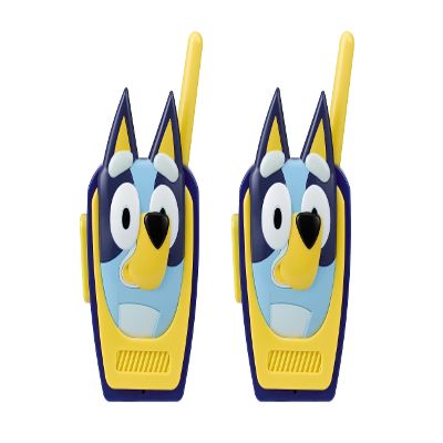 ekids Bluey Toy Walkie Talkies for Kids, Static Free Extended Range Indoor and Outdoor Toys, Bluey Toys for Toddlers