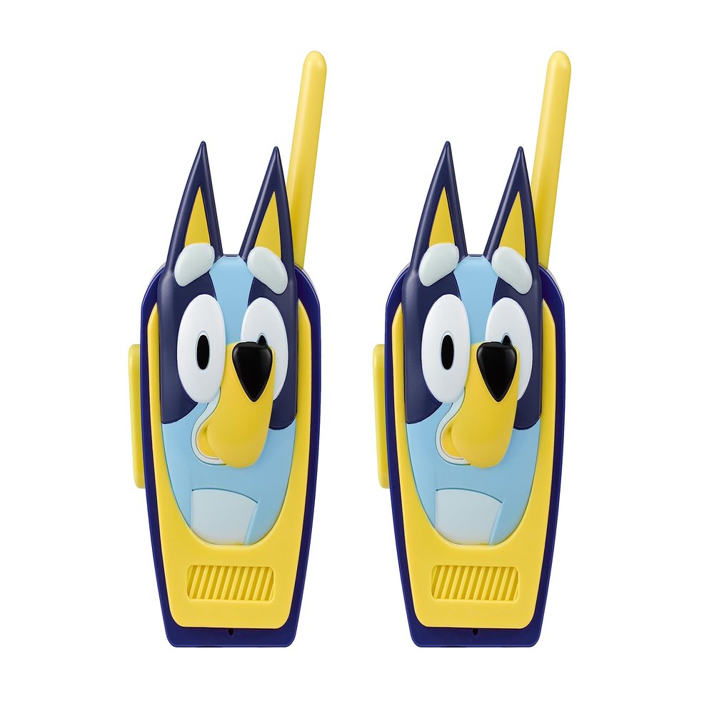 ekids Bluey Toy Walkie Talkies for Kids, Static Free Extended Range Indoor and Outdoor Toys, Bluey Toys for Toddlers