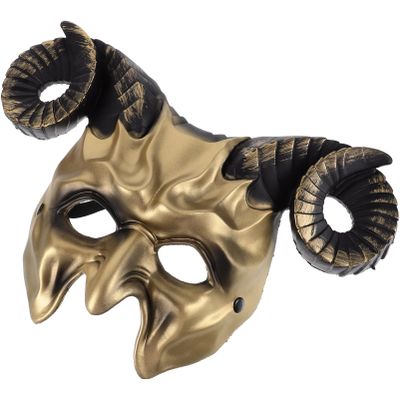 ABOOFAN Halloween Horn Mask Ox Horn Mask Photo Props Masquerade Mask Novelty Halloween Mask Halloween Party Prop Mask Ornament Carnival Party Mask Decorative Face Mask Cosplay Mask