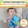 Kids Preferred Disney Baby's Lilo and Stitch - Stitch Plush and Sensory Crinkle Teether Toys for Newborn Baby Boys and Girls 10 inches view 2