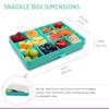 melii Snackle Box |12-Compartment Snack Container with Removable Dividers, BPA-Free Food Storage for Travel, School & On-the-Go Snacks, Kids & Family Organizer (Blue) view 3
