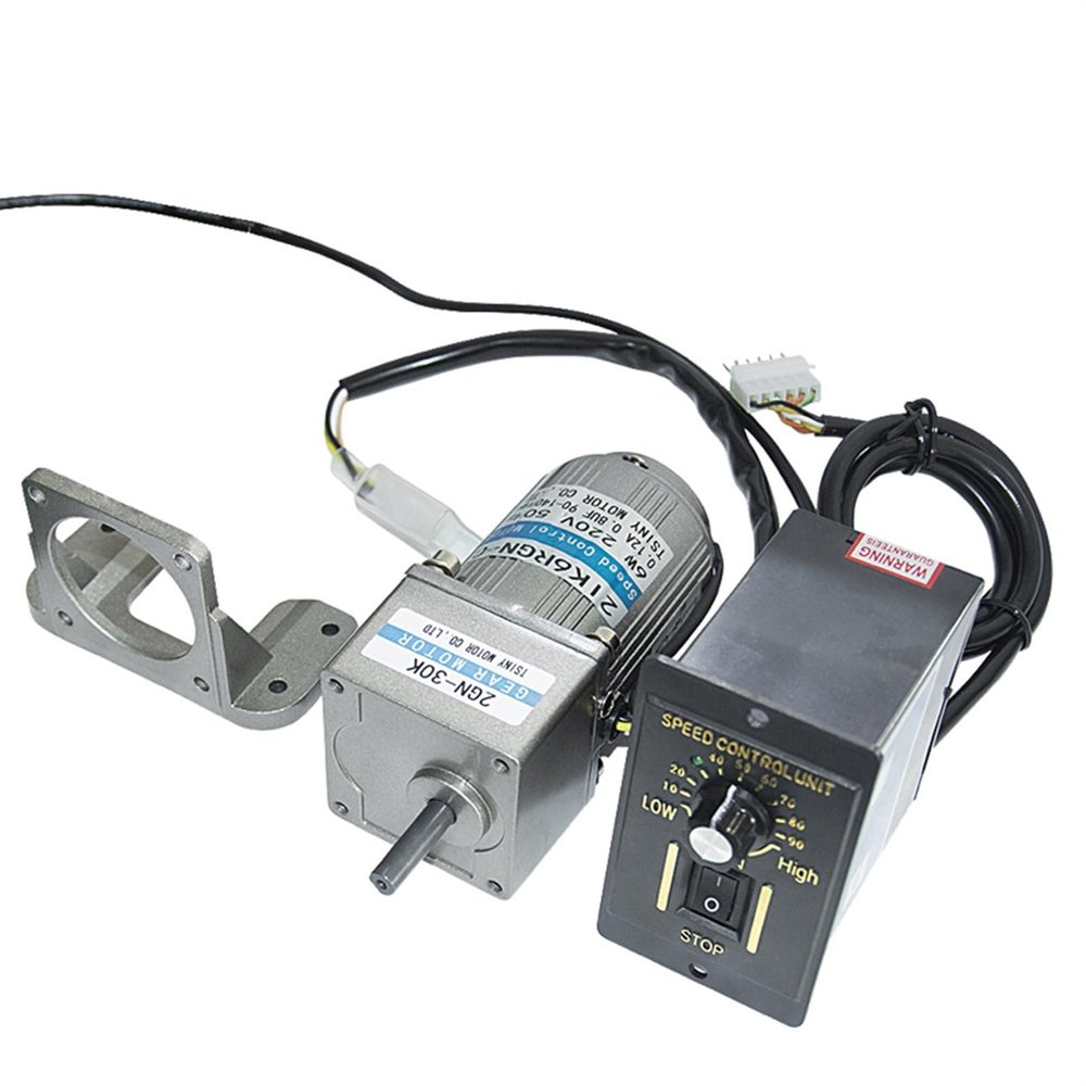 110V/220V AC Gear Motor Set With Speed Controller & Bracket 7.5/15/23/34/54/75/108/150/180/270/450Rpm AC Motor With 2GN Gearbox (Size : 110V 7.5RPM)
