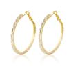Rhinestone Hoop Earrings Large Cubic Zirconia Hoops for Women Wedding view 1
