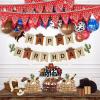 49ft Western Birthday Decorations Pennant Flag Banner Theme Triangle Flags Banner for Party view 4