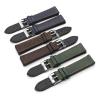 REFKIT Soft Leather Watch Strap 18mm 19mm 20mm 22mm Watch Band Retro Watchband(Blue orange,19mm) view 3