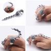 Ankexin Silver Scorpion Ring Gothic Joint Finger Ring Punk Rock Hinged Activity Rings Kids Halloween Cosplay Costume Accessory view 4