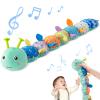 Sumobaby Baby Toys Musical Caterpillar, Stuffed Animal Activity Soft Toys with Teether,Multi-Sensory Crinkle, Rattle and Textures, for Tummy Time Baby Toys 0 to 12 Months Boys,Girls,Caterpillar(Blue) view 1