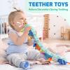 Sumobaby Baby Toys Musical Caterpillar, Stuffed Animal Activity Soft Toys with Teether,Multi-Sensory Crinkle, Rattle and Textures, for Tummy Time Baby Toys 0 to 12 Months Boys,Girls,Caterpillar(Blue) view 4