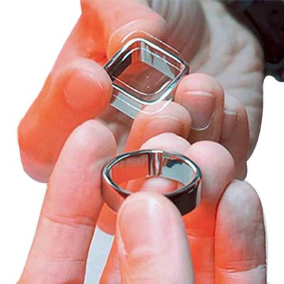 blue-ther Ambi Ring Magic Tricks Circle Square Magic Magician Accessories Close-up Street Optical Illusion Gimmick Props