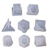 Ankexin 8 Shapes DIY Playing Dice Mold Faceted Cube Round Dice Mold Crystal Resin Mold Kit Dice Digital Game Dice Silicone Mould view 1