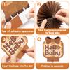 12Pcs Highland Cow Honeycomb Centerpieces Brown Highland Cattle Baby Shower Party Table Decorations Holy Cow Gender Reveal Cutouts Welcome Baby Party Table Toppers Photo Props Decor for Baby view 3