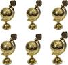 Brass Golden Polish 2" Solid Brass Globe Showpiece, Brass Armillary Sphere Decor Nautical Office, College, Table Top Brass Decor (Set of 6 Pcs) by TSSI HANDICRAFT view 1