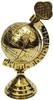 Brass Golden Polish 2" Solid Brass Globe Showpiece, Brass Armillary Sphere Decor Nautical Office, College, Table Top Brass Decor (Set of 6 Pcs) by TSSI HANDICRAFT view 3