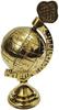 Brass Golden Polish 2" Solid Brass Globe Showpiece, Brass Armillary Sphere Decor Nautical Office, College, Table Top Brass Decor (Set of 6 Pcs) by TSSI HANDICRAFT view 4